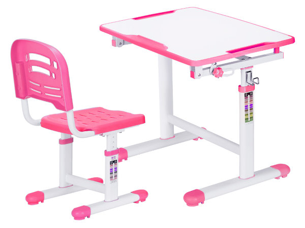 Комплект парта и стульчик Mealux EVO-07-розовый