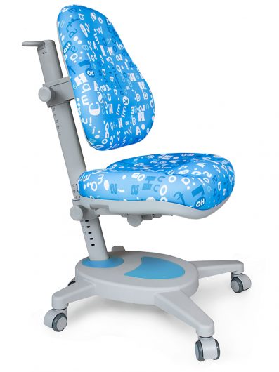 Детское кресло Mealux Onyx - голубой с буквами